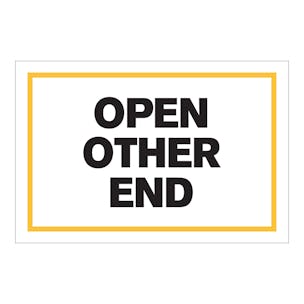 "Open Other End" Rectangular Labels