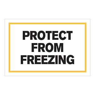 "Protect From Freezing" Rectangular Labels