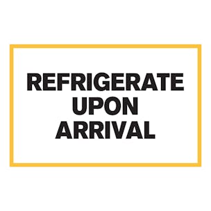 "Refrigerate Upon Arrival" Rectangular Labels