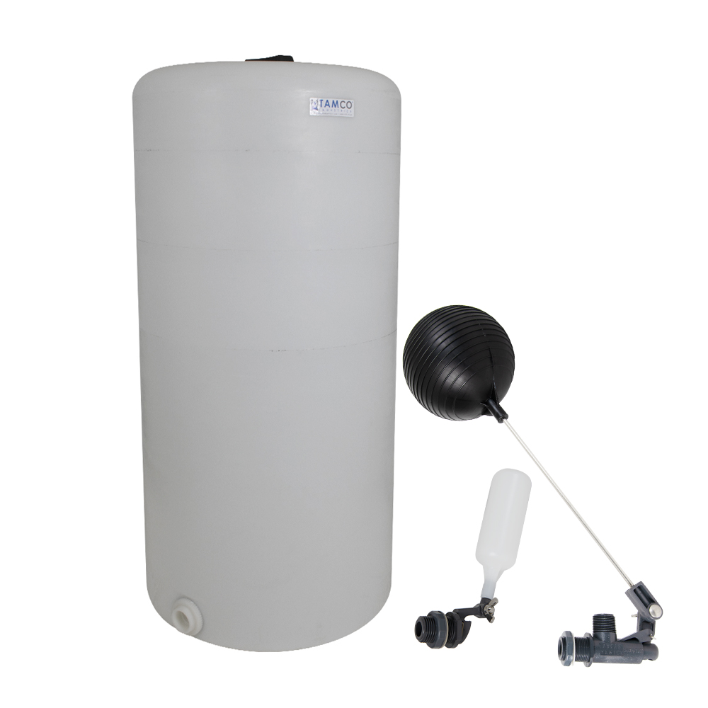 500 Gallon Natural LLDPE Tamco® Round Vertical Tank with a 16