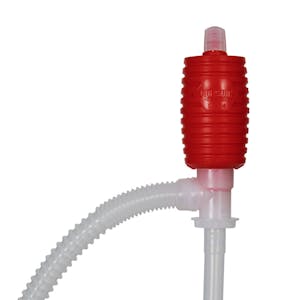 Red PE & PP Siphon Pump for 1 to 5 Gallon Containers - 2 GPM