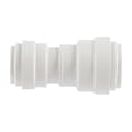 15mm Tube OD x 12mm Tube OD White Polypropylene Metric Reducing Union Connector