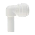 12mm Stem OD x 12mm Tube OD White Polypropylene Metric Plug-In Elbow