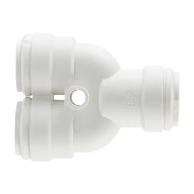 12mm Tube OD White Polypropylene Metric Two-Way Divider