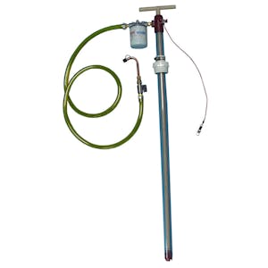 Static-Dissipating Filter Pump with A10 Filling Spout for 55 Gallon Drums - 6' Hose