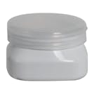 4 oz. White PET Firenze Square Jar with 70/400 Natural Snap-Top Cap