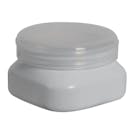 4 oz. White PET Firenze Square Jar with 70/400 Natural Snap-Top Cap