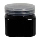 16 oz. Black PET Firenze Square Jar with 89/400 Natural Snap-Top Cap