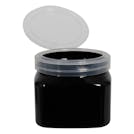 16 oz. Black PET Firenze Square Jar with 89/400 Natural Snap-Top Cap