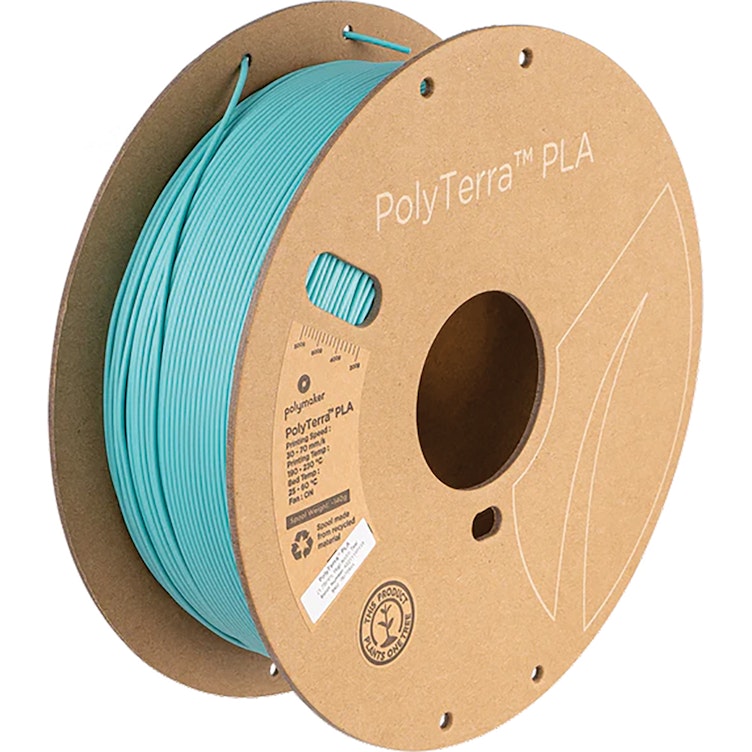 1.75mm Dia. Arctic Teal PolyTerra™ PLA 3D Printing Filament