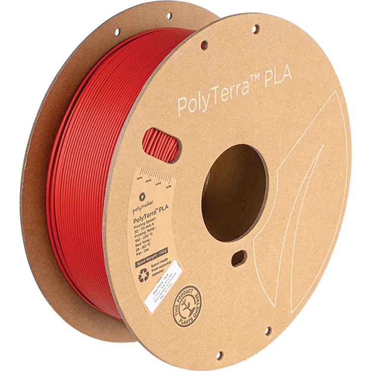 1.75mm Dia. Army Red PolyTerra™ PLA 3D Printing Filament
