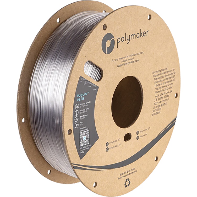 1.75mm Dia. Clear PolyLite™ PETG 3D Printing Filament