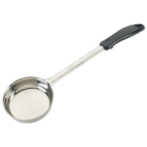 6 oz. Solid Stainless Steel Portion Scoop with Black Polypropylene Handle