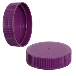 63/400 Purple Polyethylene Unlined Ribbed Cap