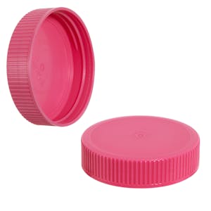 70/400 Pink Polyethylene Unlined Ribbed Cap