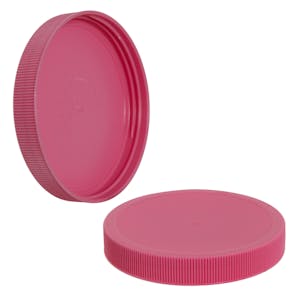 100/400 Pink Polypropylene Unlined Ribbed Cap
