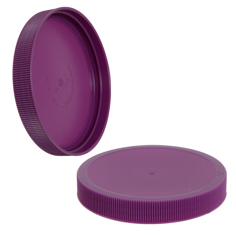 100/400 Purple Polypropylene Unlined Ribbed Cap