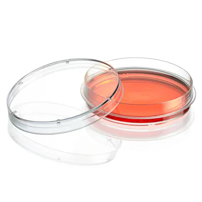 100mm Dia. x 20mm Hgt. Sterile Clear Polystyrene TC-Treated Diamond® SureGro™ Cell Culture Dish with Gripping Ring - 10 per Bag; 30 Bags per Case