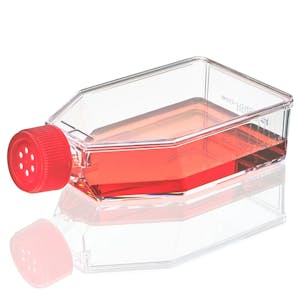 75cm<sup>2</sup> Sterile TC-Treated Diamond® SureGro™ Culture Flask with Red Vented Cap - 5 per Bag; 20 Bags per Case