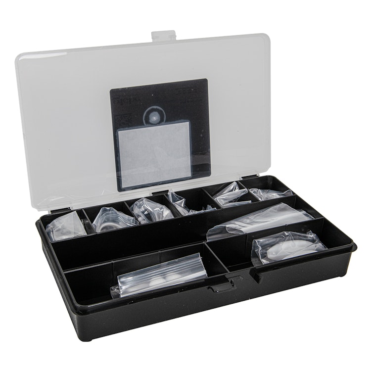 PTFE Stir Bar Set with Oval, Pivot Ring & Micro Stir Bars - Package of 22