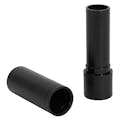 0.15 oz. Black Polypropylene Round Lip Balm Tube with Long Cap