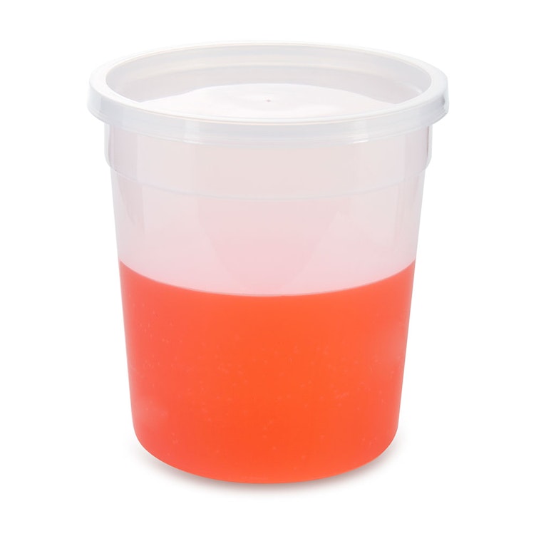8 oz. Natural HDPE Tall Round Multi-Purpose Container with Snap-On Lid - Case of 100