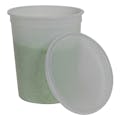 16 oz. Natural HDPE Tall Round Multi-Purpose Container with Snap-On Lid - Case of 100