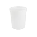32 oz. Natural LDPE Round Multi-Purpose Container with Snap-On Lid - Case of 100