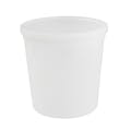 84 oz. Natural LDPE Round Multi-Purpose Container with Snap-On Lid - Case of 50