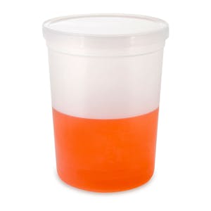 86 oz. Natural HDPE Round Multi-Purpose Container with Snap-On Lid - Case of 25