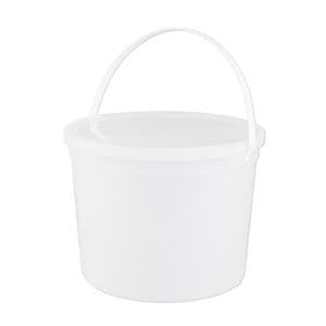 174 oz. Natural LDPE Round Multi-Purpose Container with Handle & Snap-On Lid - Case of 25