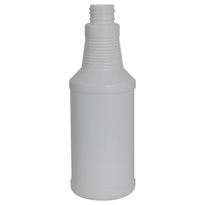 16 oz. White HDPE Decanter Spray Bottle with 28/410 Neck (Sprayers or Caps Sold Separately)