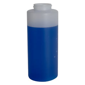 12 oz. Natural HDPE Wide Mouth Bottle with 38/400 Neck (Cap Sold Separately)