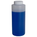 12 oz. Natural HDPE Wide Mouth Bottle with 38/400 White Ribbed Cap with F217 Liner