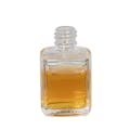 1/2 oz. Clear Rounded Square Glass Bottle with 13/415 Neck (Cap Sold Separately)