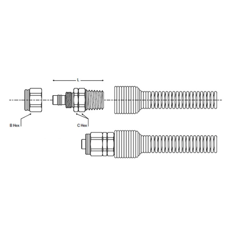 Parker Brass Pneumatic Hose Fittings