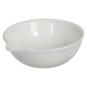 35mL Round Form Porcelain Evaporating Basin with Spout