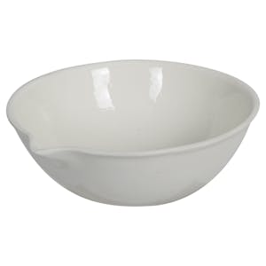 250mL Round Form Porcelain Evaporating Basin with Spout