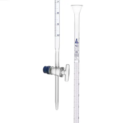10mL Borosilicate Glass 3.3 Burette with Glass Stopcock - Class B