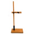 Seasoned Wood Burette Stand with Single Arm & Nylon Screw Knobs