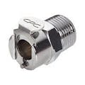 1/4" BSPT In-Line LC Series Chrome-Plated Brass Coupling Body - Shutoff (Insert Sold Separately)