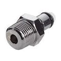 1/4" BSPT In-Line LC Series Chrome-Plated Brass Coupling Insert - Shutoff (Body Sold Separately)