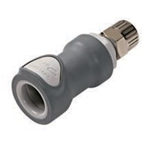 1/4" OD x 0.17" ID In-Line Ferruleless NS4 Series Polypropylene Non-Spill Coupling Body (Insert Sold Separately)