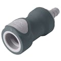 3/8" ID In-Line Hose Barb NS6 Series Polypropylene Non-Spill Body (Insert Sold Separately)