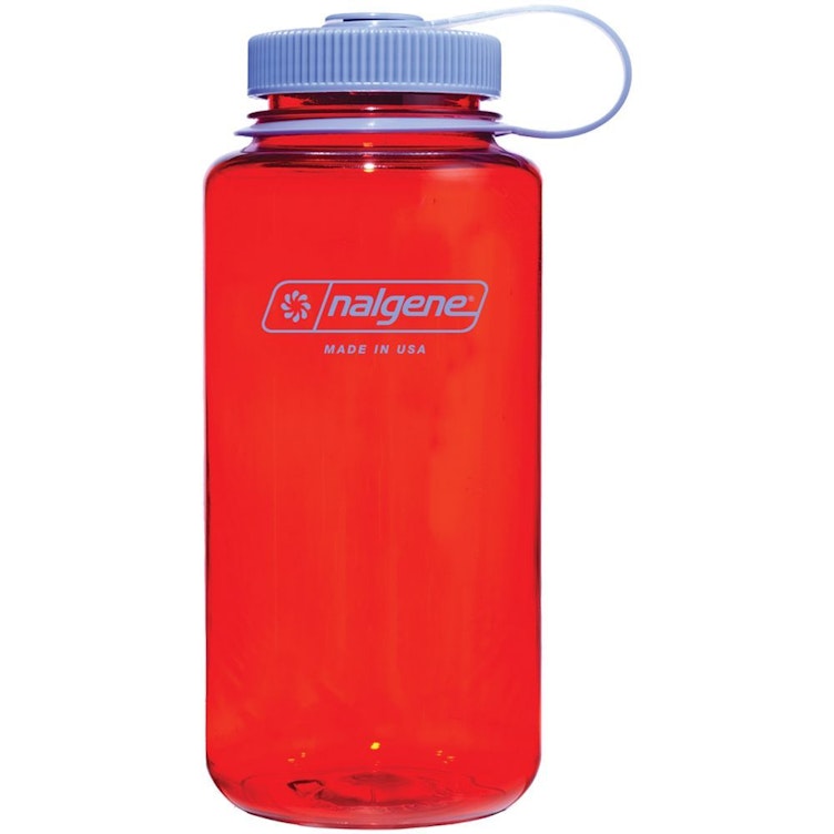32 oz. Marmalade Orange Wide Mouth Nalgene® Sustain Bottle with Light Purple Cap & Loop