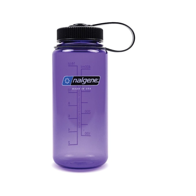 16 oz. Purple Wide Mouth Nalgene® Sustain Bottle with Black Cap & Loop