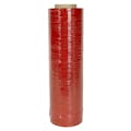 18" W x 1500' L x 80 Gauge Thick Red LLDPE Hand Stretch Wrap - Case of 4