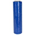 18" W x 1500' L x 80 Gauge Thick Blue LLDPE Hand Stretch Wrap - Case of 4