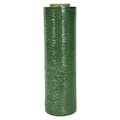 18" W x 1500' L x 80 Gauge Thick Green LLDPE Hand Stretch Wrap - Case of 4