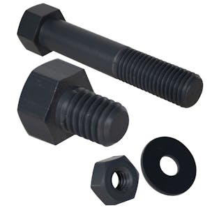 PVC Hex Cap Unslotted Screws, Nuts & Washers